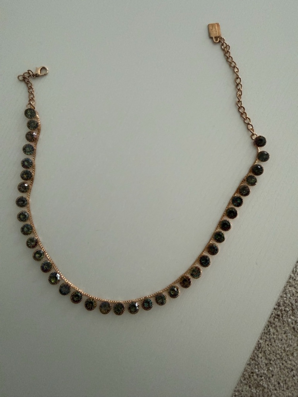 Feed Me Gems Gold Volcano Crystal baby heirloom Necklace - Shimmering Gold Chain